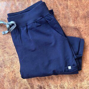FIGS High-waisted Yola Skinny Scrub Pant - Navy - Size L/T